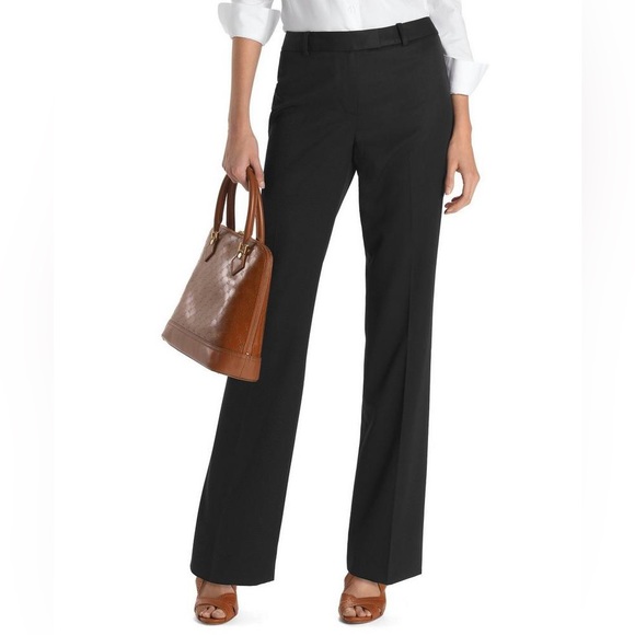 Brooks Brothers NWT Caroline Fit Wool Trouser Pants Black 4P - Picture 1 of 8